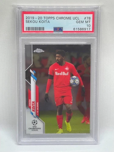 SEKOU KOITA 2019-20 TOPPS CHROME UCL #78 ROOKIE RC PSA 10 GEM MINT