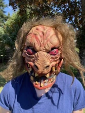 Vintage The Paper Magic Group 2001 Halloween Rubber Mask Red Eyed Demon 