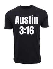 WWE AUSTIN 3 16 T SHIRT OFFICIAL ITEM BLACK