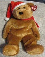 TY 997 Holiday Teddy Beanie Buddy 14" Tall Very Soft MWMT Free Shipping
