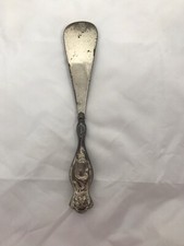 ANTIQUE STERLING SILVER WEBSTER SHOE HORN POPPY REPOUSE