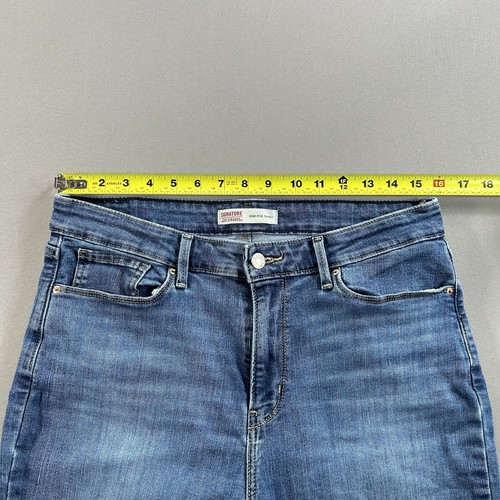 Pantalones de mezclilla ajustados de tiro alto Levi Strauss Signature para mujer talla 14 S - Imagen 7 de 8