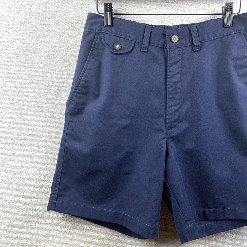 Pantalón Corto Chino TOWNCRAFT Para Hombre Talla 32(30) x 6.5 Azul Marino Elástico Espalda Fácil Cuidado Escuela Foto 2 de 4