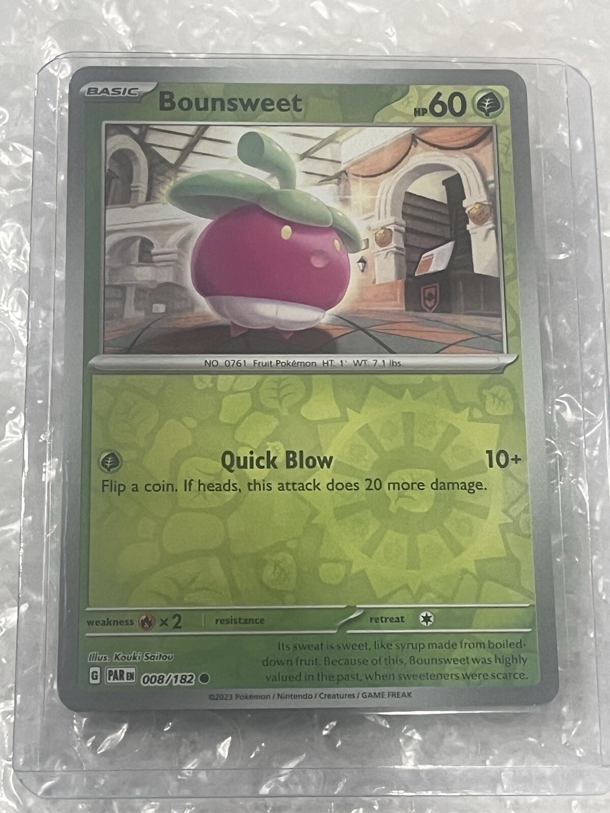 SV04: Paradox Rift 008/182 Bounsweet Reverse Holo NM Pokemon TCG Card