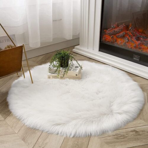 Latepis Faux Fur Sheepskin Area Rugs Soft Shaggy Carpet for Living Room Bedroom - Picture 82 of 219