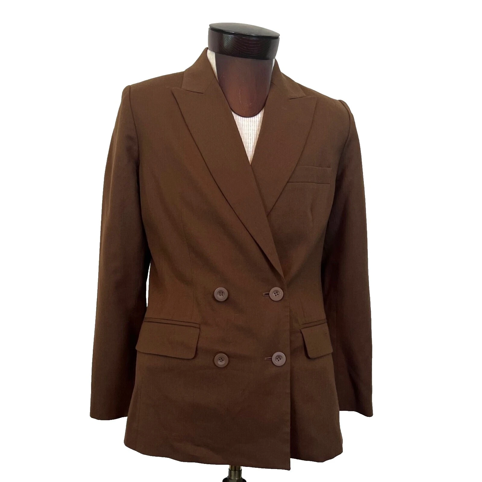 Linen Blend Brown Vintage Clothing for Women