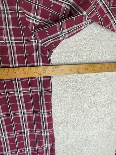 Vintage Wrangler Pearl Snap Western Heavy Plaid Flannel Shirt Brushpopper Large - Picture 9 of 14