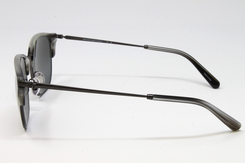 Brooks Brothers Men's Sunglasses Square Metal Matte Gunmetal Grey Horn NEW! - Picture 4 of 8