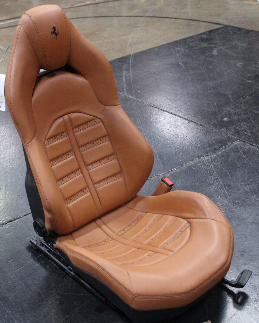 Ferrari F8 Tributo, RH, Front Manual Seat, Dented Leather, Used, P/N 957894