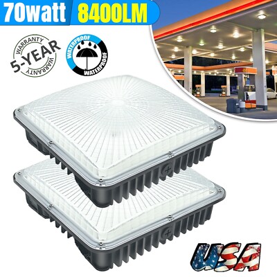 2x 70W LED Canopy Light Industrial Waterproof Explosion-Proof Indoor Balcony Car
