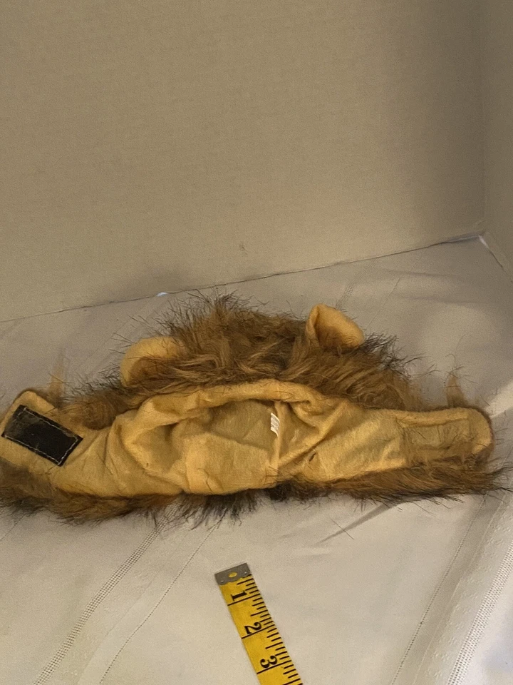 Disfraz para mascota cabeza de león melena peluca pelo piel tocado pequeño gato perro juegos con disfraces Halloween Foto 2 de 4