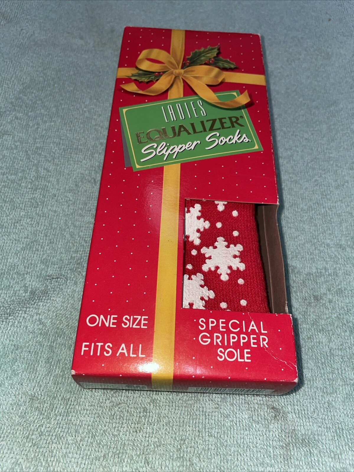 SAOLA Calzini Ciabatta Equalizzatore Rosso e Bianco Con Suola Gripper Speciale Vintage Nuovi