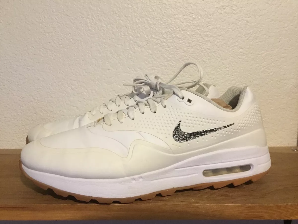 Nike Men's Air Max 1 G Spikeless Golf Shoes Size 8, White/Black