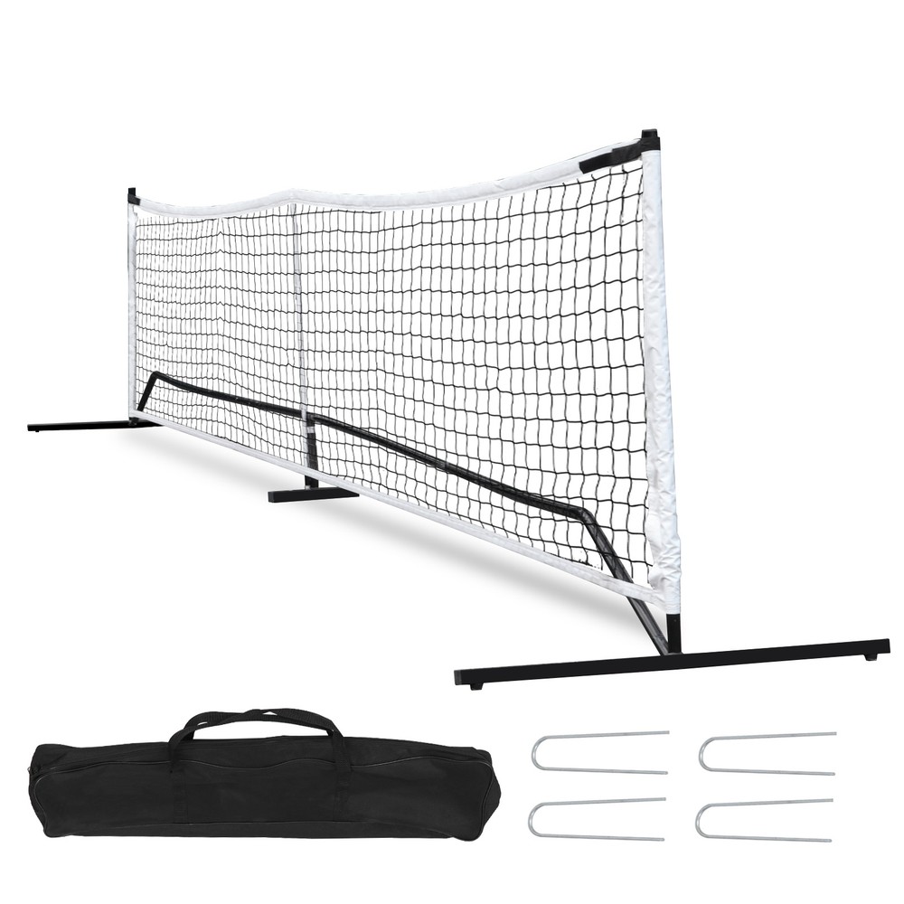 Pickleball Tennis 22FT Portable Net For Outdoor Nylon Sports w/Carry Bag Metal