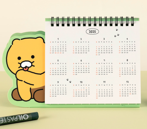KAKAO Friends 2025 DESK CALENDAR 13 Months Dec. 2024 - 2025 + Track - Picture 6 of 13