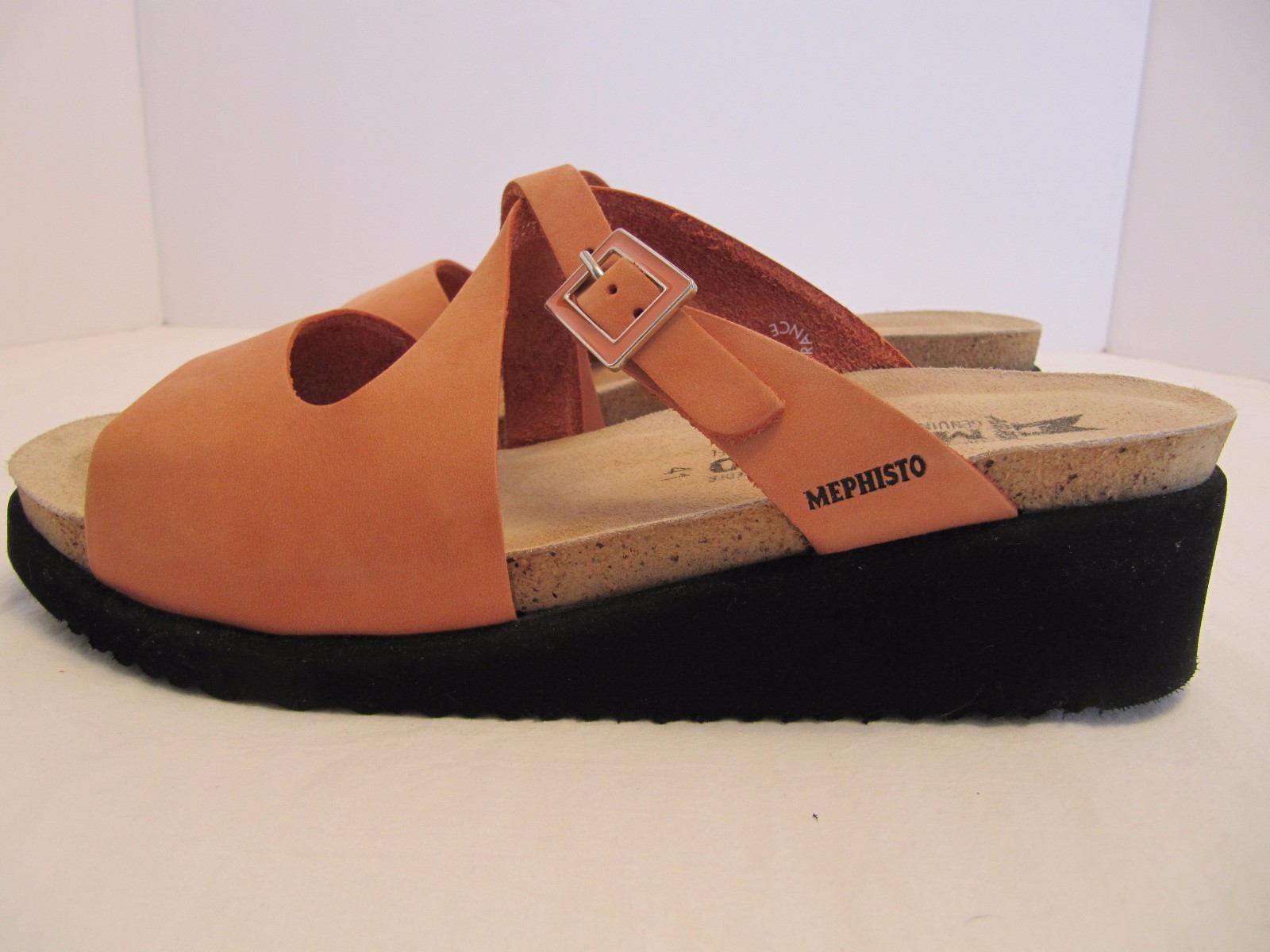 Mephisto Coral Leather Slide Wedge Sandal – – – Sz 41 (run small US 9 10) NEW 5b88fc Mephisto Coral Leather Slide Wedge Sandal – – – Sz 41 (run small US 9 10) NEW 5b88fc