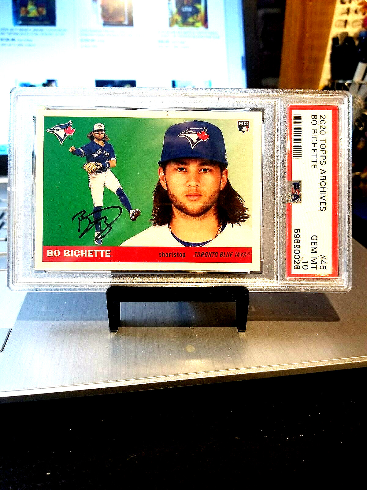2020 BO BICHETTE TOPPS ARCHIVES "ROOKIE" #45 PSA GEM MT. 10