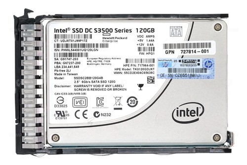 718136-001 HP SSD 120GB SATA 6G 2.5" SFF HOT-SWAP - Photo 3/7