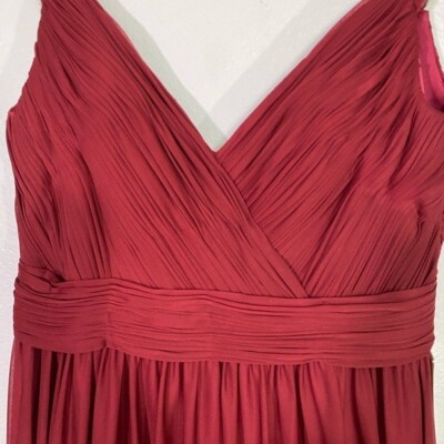 NWT Kleinfeld Cold Shoulder Long Bridesmaid Gown Dress in Cranberry Size 16  | eBay