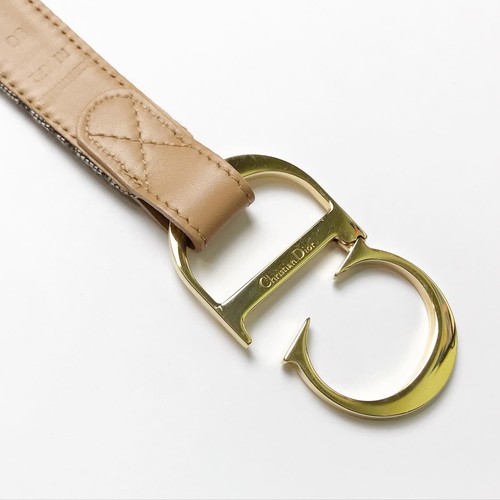 Vintage Dior Brown/Gold Monogram CD Belt Size 90 - Picture 7 of 10