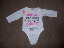 Fuyimei sz 70 baby bodysuit i'm proof that miracles happen new