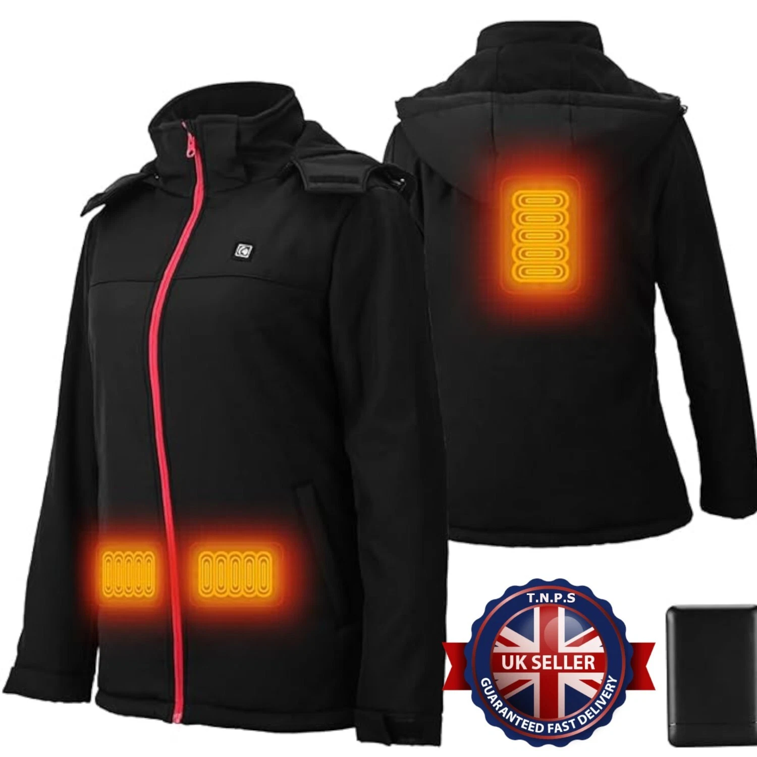 USB Electric Heated Jacket Women Warm Vest Winter Thermal Warmer Coat Size XL