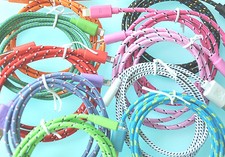 3FT Fabric Braided Charger Cable USB Data Sync FOR apple iPhone X 8 7 6 plus 5s