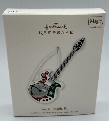 Hallmark 2010 Run Rudolph Run Gitarre musikalisches Ornament