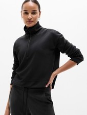 Athleta Women s Seasoft Quarter Zip in Black Size Small - NWT