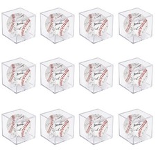 UV Protected Acrylic Baseball Holder Display Case 12PC Baseball Cube Showcase