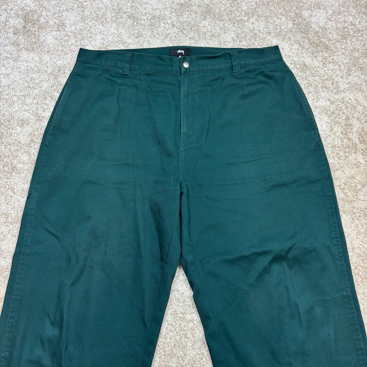 Stussy Workwear Twill Chino Work Pants Relaxed Trousers Men's 38