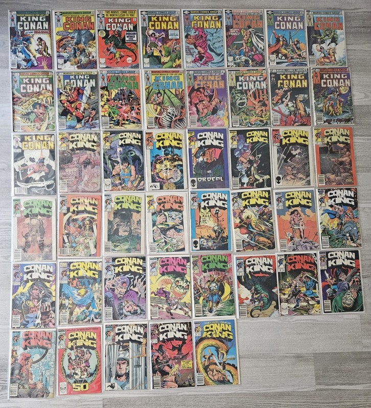 King Conan The King Marvel Comics Lot 45 Issues #1-55 Vintage NEAR COMPLETE