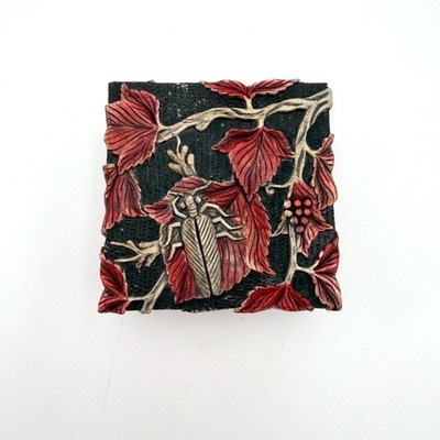 Hand Carved Soapstone Box Lightning Bug Vietnam
