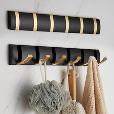 Coat Hooks Wall Mounted Rack Clothes Hanger Towel Rail Heavy Duty Foldable Hook*