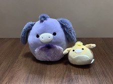 Squishmallow Deacon Donkey Purple 7 New Nwt Plush Clip On Gavyn Yellow Set