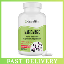 NaturalSlim MAGICMAG-C Natural Magnesium Supplement 100 Capsules 