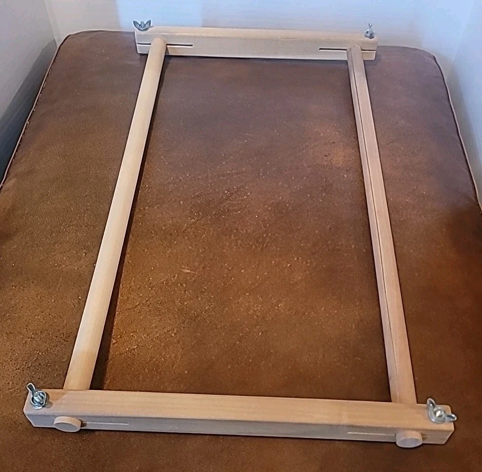 20.5" X 12 " Wooden Scrool Cross Stitch Tapestry Frame - Image 2 of 4