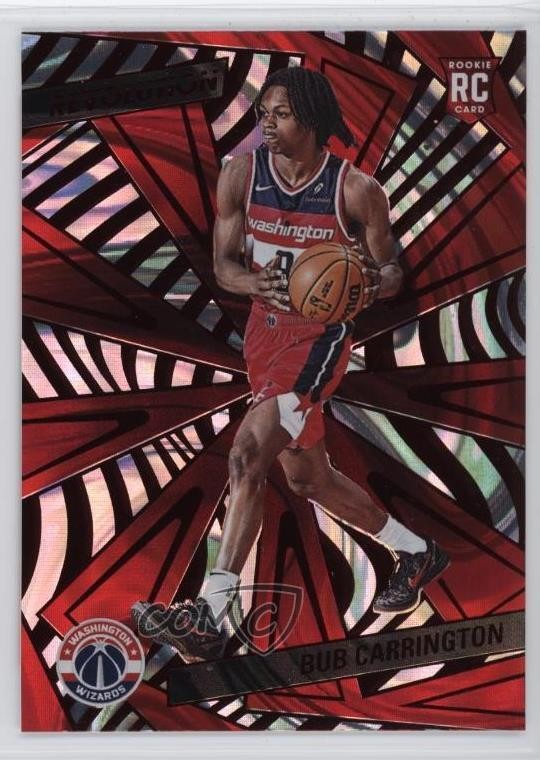 2024-25 Panini Revolution Rookies Red Swirl Bub Carrington #121 19k9