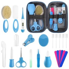 Baby Healthcare and Grooming Kit for Newborn Kids, 24PCS Upgraded 0818, Blue