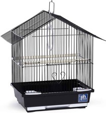 Prevue Pet Products Parakeet Manor Bird Cage with Handle for Home or Travel, Bla
