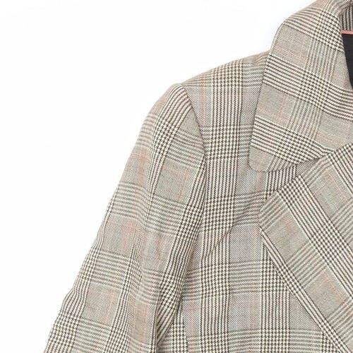 Coast Women's Beige Plaid Blazer Jacket - Size 16 - Picture 9 of 12