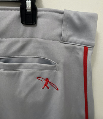 Nike Swingman Baseball Pants  XL Ken Griffey Jr Dri-Fit Gray Red Trim *Lt Snag