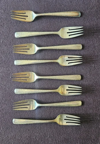 Sterling Gorham Silver 8 Salad Forks
