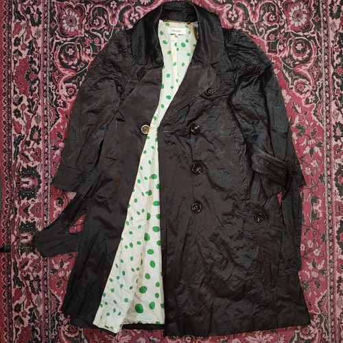 Kenzo, Vintage 90s Kenzo Dark Brown Double-Breasted 3/4 Sleeve Belted Trench Coat UK8