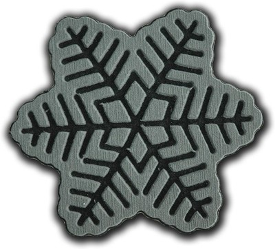 Snow Flake Design Stomp Pad Gray for Snowboard Improves Board Control and Safety