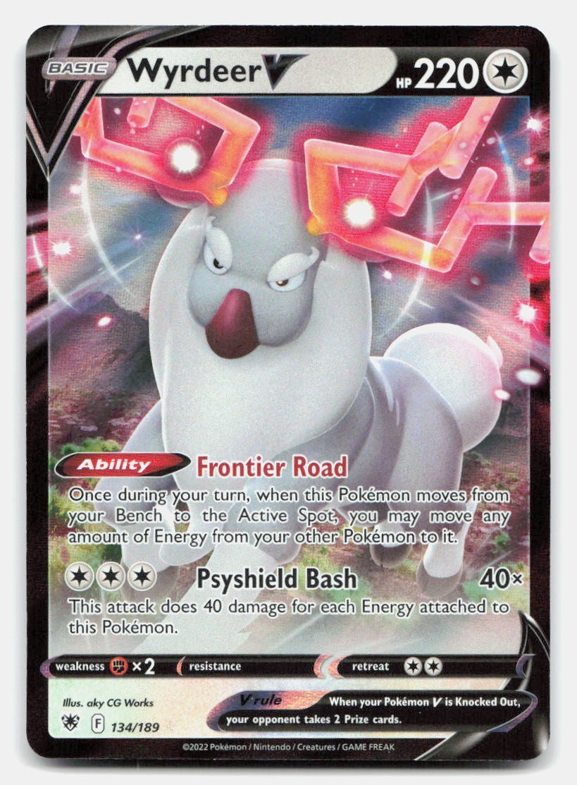 Wyrdeer V 134/189 Holo V Rare Astral Radiance Pokemon Holo NM