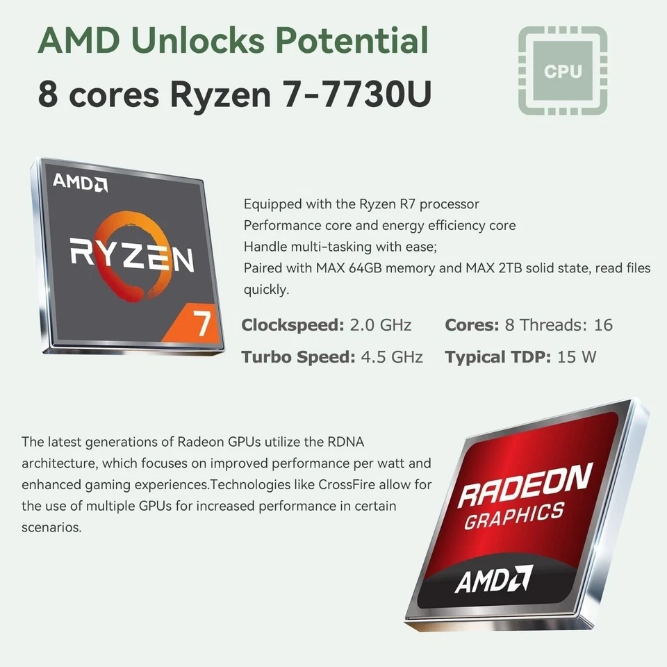 Dell Inspiron 15.6" Touch Laptop Win11Pro 4.5GHz 8 core Ryzen7 UpTo 64GB RAM 4TB - Image 2 of 4