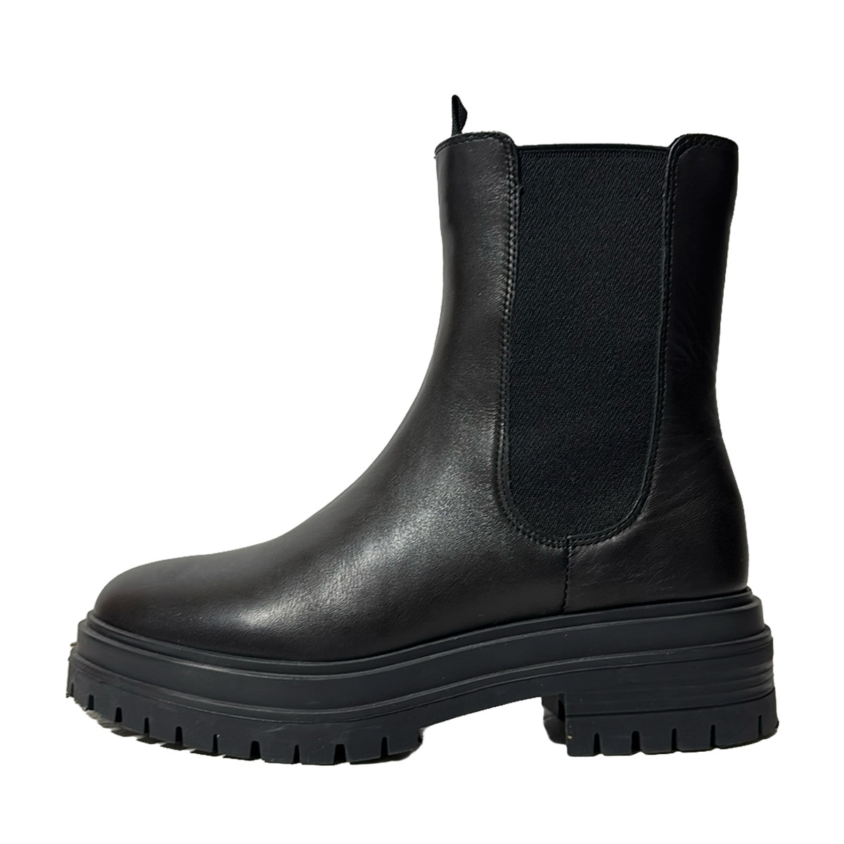 Auth TONY BIANCO Black Leather Women's Boots