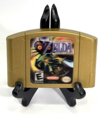 The Legend of Zelda Majora s Mask N64 Gold Holographic Cartridge Tested/Working 