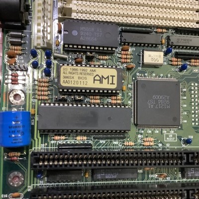AMI 386SX BIOS AA0120112 DRAM SX Chipset SIMM - RARE - Motherboard